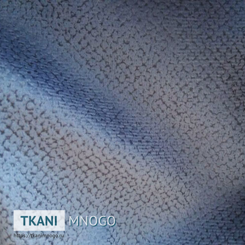 Фото ткани велюра “112-38” (однотонный синий)