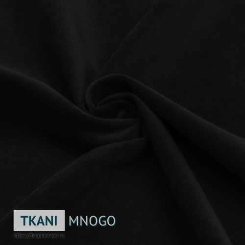 Фото обивки велюра “Cf016-30” (однотонный черный)