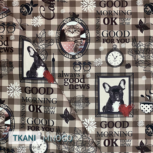 Фото внешнего вида микровелюра “Cats-5” анималистический.